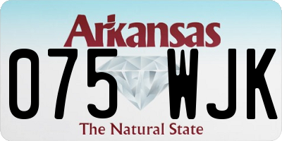AR license plate 075WJK