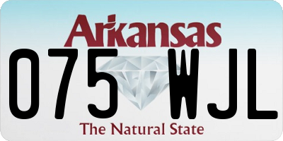 AR license plate 075WJL
