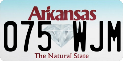 AR license plate 075WJM