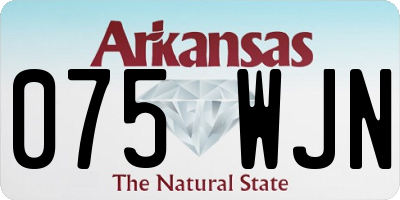 AR license plate 075WJN