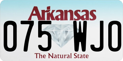 AR license plate 075WJO