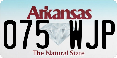 AR license plate 075WJP