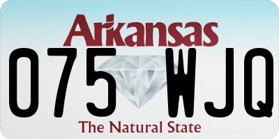 AR license plate 075WJQ