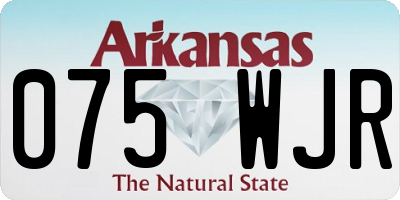 AR license plate 075WJR