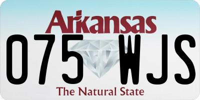AR license plate 075WJS