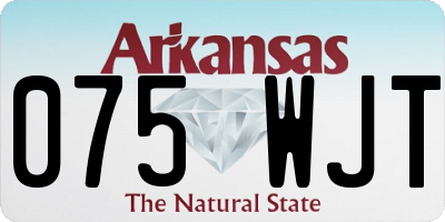 AR license plate 075WJT