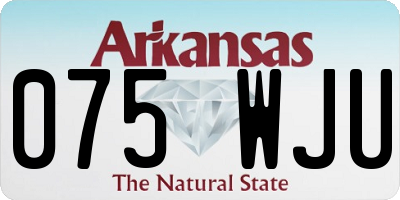 AR license plate 075WJU