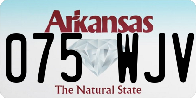 AR license plate 075WJV
