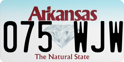 AR license plate 075WJW