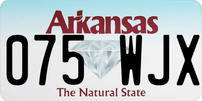 AR license plate 075WJX