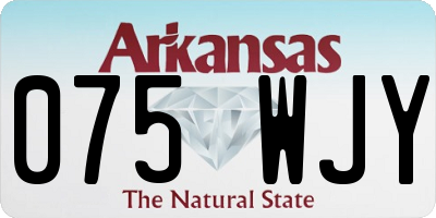AR license plate 075WJY