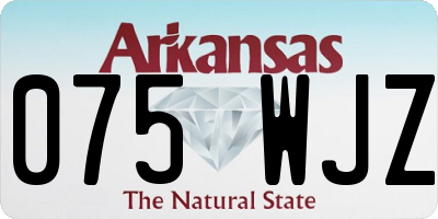 AR license plate 075WJZ