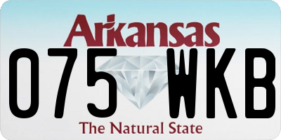 AR license plate 075WKB