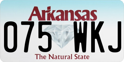 AR license plate 075WKJ