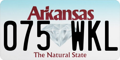 AR license plate 075WKL