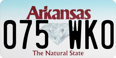 AR license plate 075WKO