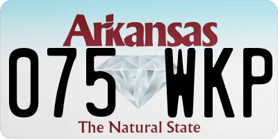 AR license plate 075WKP