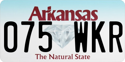 AR license plate 075WKR