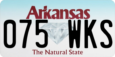 AR license plate 075WKS