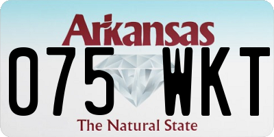 AR license plate 075WKT