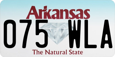 AR license plate 075WLA
