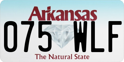 AR license plate 075WLF
