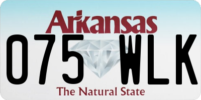 AR license plate 075WLK