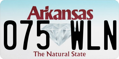 AR license plate 075WLN