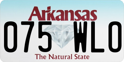 AR license plate 075WLO