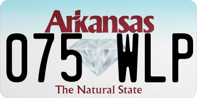 AR license plate 075WLP