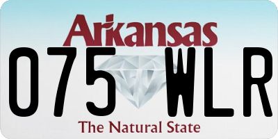 AR license plate 075WLR