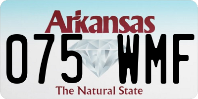 AR license plate 075WMF