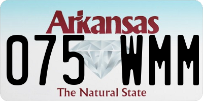 AR license plate 075WMM