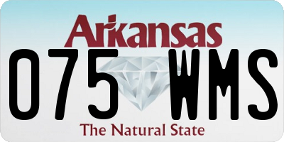 AR license plate 075WMS