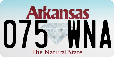 AR license plate 075WNA