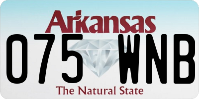 AR license plate 075WNB