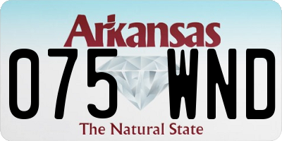 AR license plate 075WND