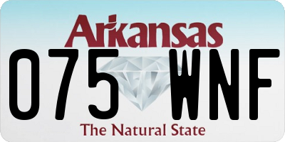 AR license plate 075WNF