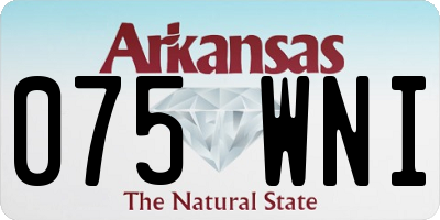 AR license plate 075WNI