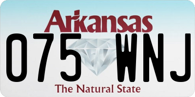 AR license plate 075WNJ
