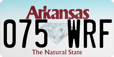 AR license plate 075WRF