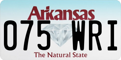 AR license plate 075WRI
