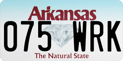 AR license plate 075WRK