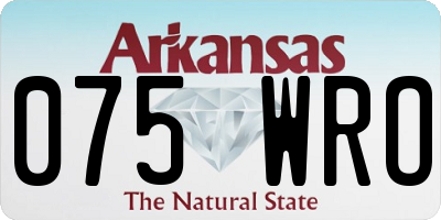 AR license plate 075WRO