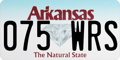 AR license plate 075WRS