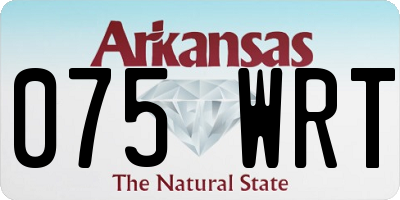 AR license plate 075WRT