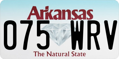 AR license plate 075WRV