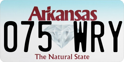 AR license plate 075WRY