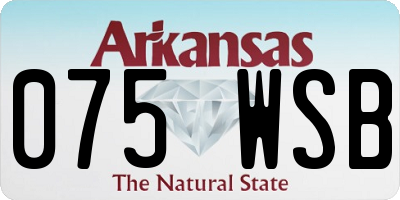 AR license plate 075WSB