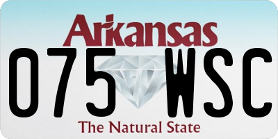 AR license plate 075WSC